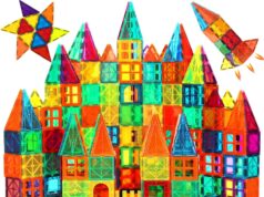 Magnetic Tiles, 110PCS Magnet Building Set, Magnetic Building Blocks,Construction STEM Learning and Playing Toys for Kids, Montessori Toy for Preschool Boys Girls Toddlers Classroom Must-Haves