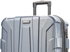 Samsonite Centric Hardside Expandable Luggage with Spinner Wheels, Blue Slate, Checked-Large 28-Inch
