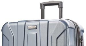Samsonite Centric Hardside Expandable Luggage with Spinner Wheels, Blue Slate, Checked-Large 28-Inch