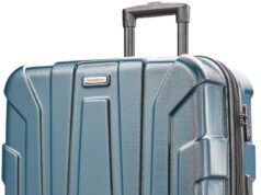 Samsonite Centric Hardside Expandable Luggage with Spinner Wheels, Teal, Checked-Large 28-Inch