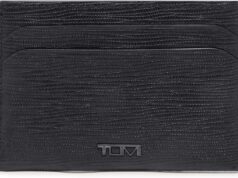 TUMI – Nassau Slim Card Case – Slim Wallet Card Holder for Men & Women – Thin Wallet – Soft Nappa Leather Material – Embossed Black