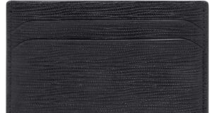 TUMI – Nassau Slim Card Case – Slim Wallet Card Holder for Men & Women – Thin Wallet – Soft Nappa Leather Material – Embossed Black