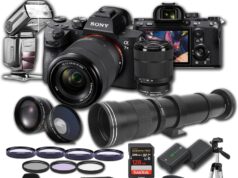 Sony a7 III w/ 28-70mm Lens, 128GB Extreme Memory, 420-800mm Super Telephoto Lens, TTL Pro Flash, Filters, Lenses, Case Tripod, and More – Extreme Photo Bundle (42pc Bundle)