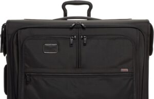 TUMI – Alpha Extended Trip 4 Wheeled Garment Bag – 4-Wheeled Clothing Bag for Hanging Suits, Dresses & Coats – With TSA Lock – Black