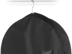 Whitmor Zippered Garment Bag with Pocket, Black