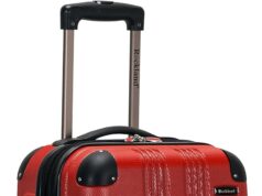 Rockland London Hardside Spinner Wheel Luggage, Red, Carry-On 20-Inch