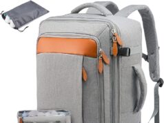 LOVEVOOK Carry on Backpack, 45L Extra Large Travel Backpack for Men & Women Airline Approved, Expandable Large Suitcase Backpacks With 4 Packing Cubes, Aer Travel Pack 3, Water Resistant Weekender Bag