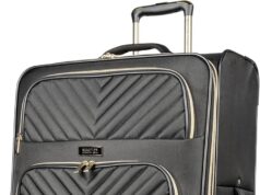 Kenneth Cole REACTION Chelsea Chevron Quilted Luggage, Black, 28-Inch Checked