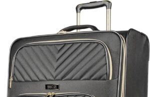 Kenneth Cole REACTION Chelsea Chevron Quilted Luggage, Black, 28-Inch Checked