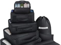 Packing Cubes for Travel – 8 Set of Packing Cubes for Suitcases – Packing Cubes for Carry on Suitcase Organizer Bags Set for Travel Accessories, Travel Bags Organizer for Luggage (Black)