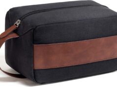 Vorspack Toiletry Bag for Men – Large Dopp Kit for Travel Water Resistant Travel Bag for Toiletries Accessories Lightweight Toiletries Bag – Black