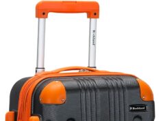 Rockland London Hardside Spinner Wheel Luggage, Grey, Carry-On 20-Inch