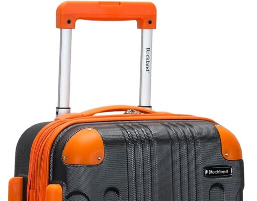 Rockland London Hardside Spinner Wheel Luggage, Grey, Carry-On 20-Inch