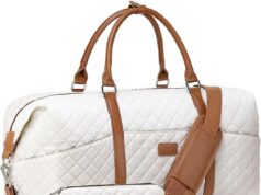 Weekender Bags for Women with Toiletry Bags Large Overnight Bags Travel Duffel Bag Carry On Shoulder Weekend Tote with Shoe Compartment and Wet Pocket for Girls Airplane Traveling, Gym