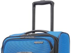 AMERICAN TOURISTER 4 KIX 2.0 Softside Expandable Luggage, Classic Blue, 20 Spinner