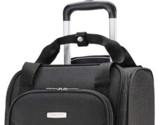 Samsonite Underseat Carry-On Spinner with USB Port, Jet Black, One Size