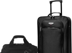 Travelers Club Euro Carry-On Luggage, Black, 3-Piece Set