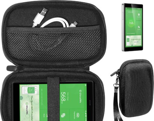 CaseSack Case for GlocalMe G4 Pro 4G LTE, G3 4G LTE Mobile Hotspot, mesh Pocket for Cord or Other Accessories