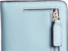 Gostwo Small Wallet for Women, Slim Bifold Credit Card Holder, Compact RFID Blocking Cash Wallet, Billfolds Thin Leather Zipper Pocket, Mini Wallet Gift for Ladies Teen Girls Travel with ID Window