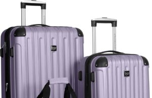 Travelers Club Midtown Hardside Luggage Travel, Lilac, 4-Piece Set