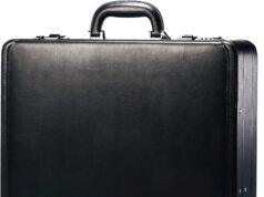 Samsonite Bonded Leather Attache, Black, One Size