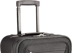 Rockland Expandable Spinner Carry On, Black, 19-Inch