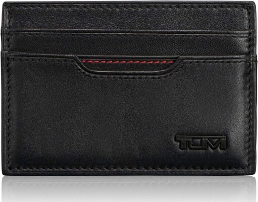 TUMI – Delta Slim Card Case Wallet – Leather Wallet for Travel – RFID Blocking Technology – ID Window, Card Slots – 3″ x 4″ – Black