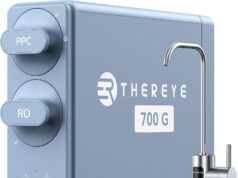 Thereye 8 Stage Reverse Osmosis System, 700 GPD Tankless Reverse Osmosis Water Filter, Under Sink RO Water Filtration System, Reduce PFAS/TDS, Smart LED Faucet, 2:1 Pure to Drain, Blue