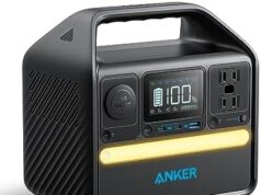 Anker 522 Portable Power Station, 299Wh Solar Generator (Solar Panel Optional), LiFePO4 Battery Pack, 300W (Peak 600W) PowerHouse, 6 Ports, 2 AC Outlets, 60W/20W USB-C PD Ports, LED for Camping and RV (Renewed)