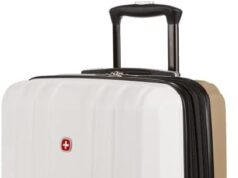 SwissGear Duet Hardside Expandable Luggage with Spinner Wheels, Ivory/Taupe, Carry-On 19-Inch