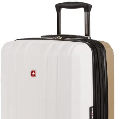 SwissGear Duet Hardside Expandable Luggage with Spinner Wheels, Ivory/Taupe, Carry-On 19-Inch