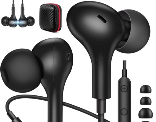 3.5mm Headphones Wired 3.5mm Jack Earbuds with Microphone Noise Canceling in-Ear Headset High Sound Quality Earphones for Nintendo Switch School Students Tablets Computer Laptop iPod iPad MP3 MP4