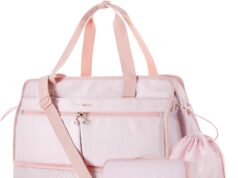 BAGSMART Weekender Bag for Women, 40L Carry on Weekend Overnight Bag, Large Travel Duffel Bag, Gym Bag with Shoe Compartment