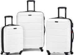 Samsonite Omni PC Hardside Expandable Luggage with Spinner Wheels, 3-Piece Set (20/24/28), White