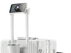 feilario 20in Aluminium Frame Hardside Spinner Wheel Luggage, Built-In TSA lock Carry on Suitcase, with Cup Holder & USB Port & Phone Holder