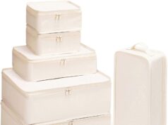 Mossio 6 Set Packing Cubes with Shoe Bag – Lightweight Travel Luggage Suitcase Organizers