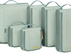 BAGSMART Keep Shape Packing Cubes for Travel, 6 Set Travel Cubes for Packing, Lightweight Suitcase Organizer Bags Set for Travel Essentials