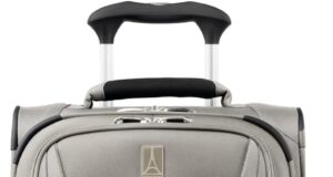 Travelpro Maxlite 5 Softside Expandable Carry on Luggage with 4 Spinner Wheels, Lightweight Suitcase, Men and Women, Champagne, Compact Carry on 20-Inch