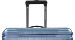 U.S. Traveler Boren Polycarbonate Hardside Rugged Travel Suitcase Luggage with 8 Spinner Wheels, Aluminum Handle, Navy, Checked-Large 30-Inch