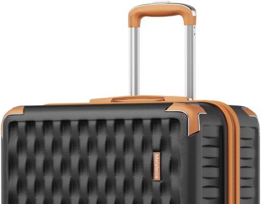 Melalenia 28 Inch Luggage, Hard Shell ABS Suitcase with TSA Lock with Spinner Wheel, Lightweight Checked Large Luggage, Black