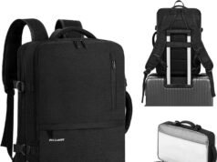 Travel Backpack – Laptop Backpack with Expandable Capacity, Breathable Mesh back and Anti Theft Pocket for Travel Business Work Daily, Black