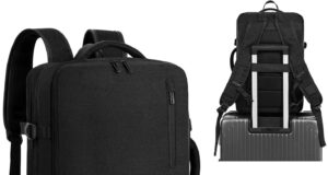 Travel Backpack – Laptop Backpack with Expandable Capacity, Breathable Mesh back and Anti Theft Pocket for Travel Business Work Daily, Black