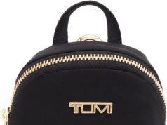 TUMI – Plus Charm Pouch – Small Pouch Bag with Zipper – Premium Travel Accessories – Water- & Stain-Resistant Material – Black & Gold