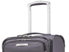 Samsonite Solyte DLX Softside Expandable Luggage with Spinner Wheels, Mineral Grey, Carry-On 20-Inch