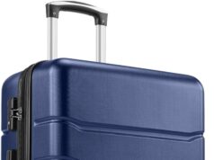 28 Inch Luggage Suitcase with TSA Lock, Hard Shell Rolling Suitcase with Spinner Wheels, Expandable Lightweight Luggage, Blue