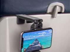 Perilogics Universal in Flight Airplane Phone Holder Mount. Hands Free Viewing with Multi-Directional Dual 360 Degree Rotation. Pocket Size Must Have Airplane Travel Essential Accessory for Flying