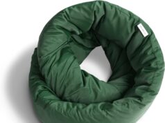 Huzi Infinity Pillow – Travel Neck Pillow – Versatile Soft 360 Support Scarf – Machine Washable – Home Travel Flight Road Trips (Pine Green)