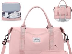 Travel Duffel Bag with Shoes Compartment, Weekender Overnight Bag for Women,Carry on Personal Item Bag,Gym Bag with Toiletry Bag