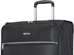 Amazon Basics Suitcases, Softside Luggage, 30-inch, Durable Design, Spinner Wheels, Large, Black