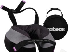 Cabeau The Neck’s Evolution, TNE S3 Travel Neck Pillow Memory Foam Airplane Pillow – Neck Pillow with Attachment Straps – 360-Degree Support for Travel, Home, Office, and Gaming – (Berlin Grey)